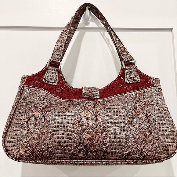 P&G Western Red & Gold w/Rhinestone Accents Shoulder Bag NWT - Picture 9 of 16